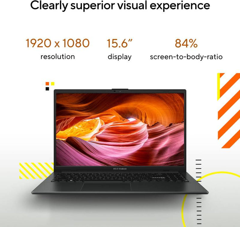 ASUS VIVOBOOK GO 15 AMD RYZEN 5 QUAD CORE 7520U - (8 GB/512 GB SSD/WINDOWS 11 HOME) E1504FA - NJ133WS | E1504FA - NJ522WS THIN AND LIGHT LAPTOP (15.6 INCH, MIXED BLACK, 1.63 KG, WITH MS OFFICE) - SWIFT PERIPHERALSE1504FA-NJ133WS