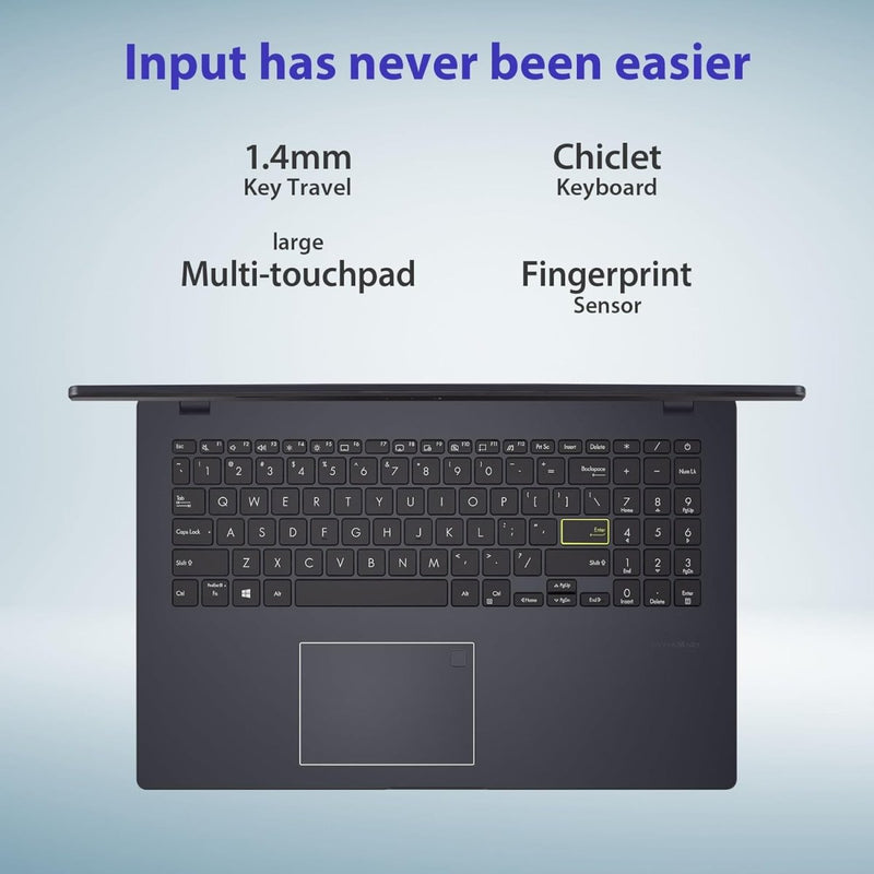 ASUS VIVOBOOK GO 15, INTEL CELERON N4500, FINGERPRINT SENSOR (INTEL HD IGPU/8GB RAM/512GB SSD/FHD/15.6"/60HZ/42WHRS/WINDOWS 11/M365 BASIC (1YEAR)*/OFFICE HOME 2024/STAR BLACK/1.57 KG) E510KA - EJ9011WS - SWIFT PERIPHERALS90NB0UJ5-M01D30