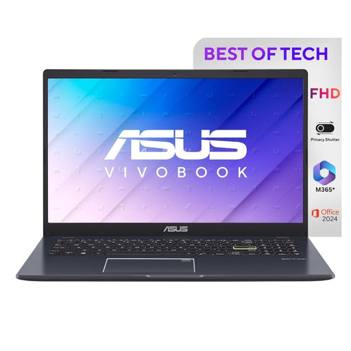 ASUS VIVOBOOK GO 15, INTEL CELERON N4500, FINGERPRINT SENSOR (INTEL HD IGPU/8GB RAM/512GB SSD/FHD/15.6"/60HZ/42WHRS/WINDOWS 11/M365 BASIC (1YEAR)*/OFFICE HOME 2024/STAR BLACK/1.57 KG) E510KA - EJ9011WS - SWIFT PERIPHERALS90NB0UJ5-M01D30
