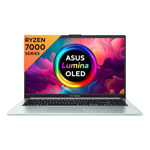 ASUS VIVOBOOK GO 15 (OLED) 2023, AMD RYZEN 5 7520U, 16GB RAM, 512GB SSD, FHD OLED 15.6"/39.62CM, WINDOWS 11, MS OFFICE 2021, GREEN GREY, 1.63KG, E1504FA - LK543WS, ALEXA BUILT - IN, BACKLIT KB LAPTOP - SWIFT PERIPHERALS90NB0ZR3-M00J70