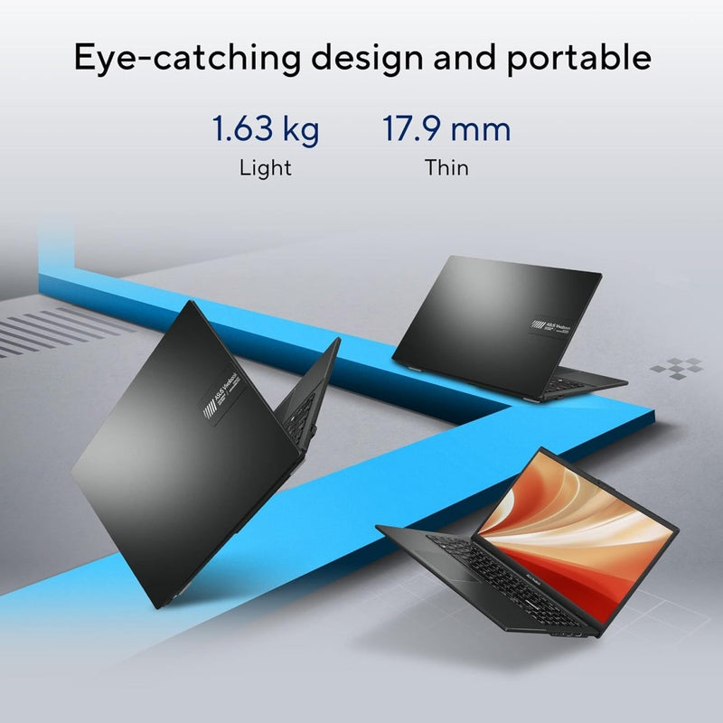 ASUS VIVOBOOK GO 15 OLED (2023), INTEL CORE I3 - N305, 15.6" (39.62 CMS) FHD OLED, THIN AND LIGHT LAPTOP (8GB/512GB SSD/WINDOWS 11/OFFICE 2021/BACKLIT KB/BLACK/1.63 KG), E1504GA - LK322WS - SWIFT PERIPHERALS90NB0ZT2-M009D0