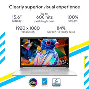 ASUS VIVOBOOK GO 15 OLED INTEL CORE I3 - N305 / 8GB DDR4 / 512GB PCIE 3.0 SSD / 15.6 - INCH / FHD (1920 X 1080) OLED 16:9 /COOL SILVER /BACKLIT KB / WIN 11 HOME / MS OFFICE LAPTOP E1504GA - LK321WS - SWIFT PERIPHERALS90NB0ZT1-M00990