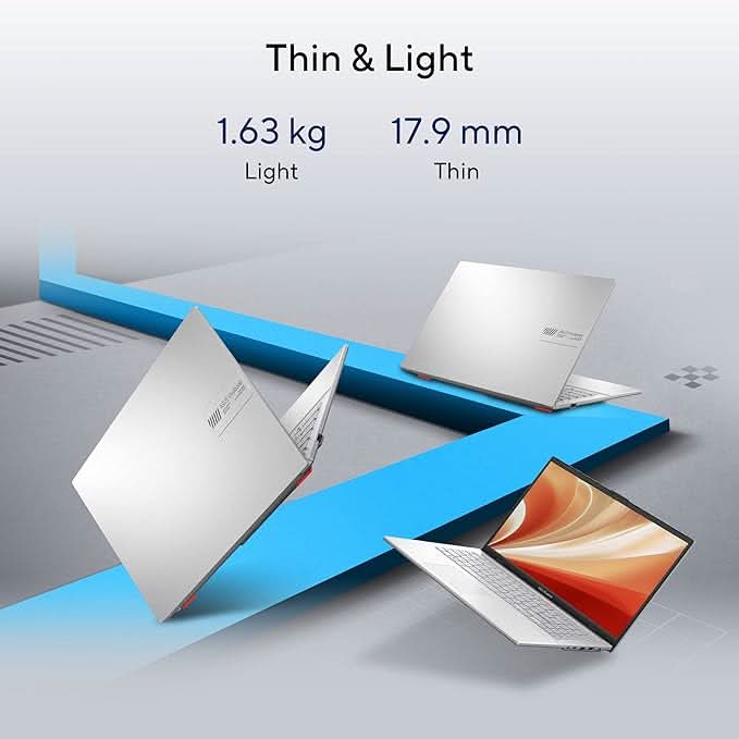 ASUS VIVOBOOK GO 15 OLED INTEL CORE I3 - N305 / 8GB DDR4 / 512GB PCIE 3.0 SSD / 15.6 - INCH / FHD (1920 X 1080) OLED 16:9 /COOL SILVER /BACKLIT KB / WIN 11 HOME / MS OFFICE LAPTOP E1504GA - LK321WS - SWIFT PERIPHERALS90NB0ZT1-M00990