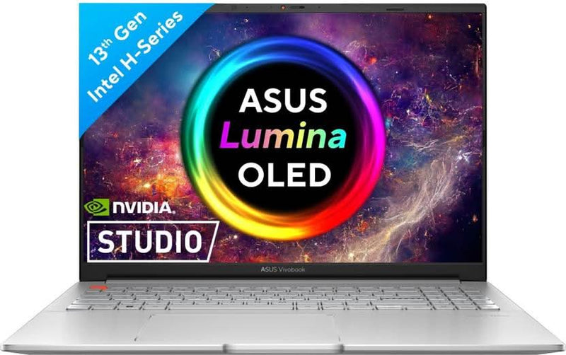 ASUS VIVOBOOK PRO 15 OLED FOR CREATOR, INTEL H - SERIES INTEL CORE I5 13TH GEN 13500H - (16 GB/512 GB SSD/WINDOWS 11 HOME/6 GB GRAPHICS/NVIDIA GEFORCE RTX 4050/120 HZ/65 TGP) K6502VU - MA542WS GAMING LAPTOP (15.6 INCH, COOL SILVER, 1.80 KG, WITH MS OFFICE) - SWIFT PERIPHERALS90NB1132-M003B0