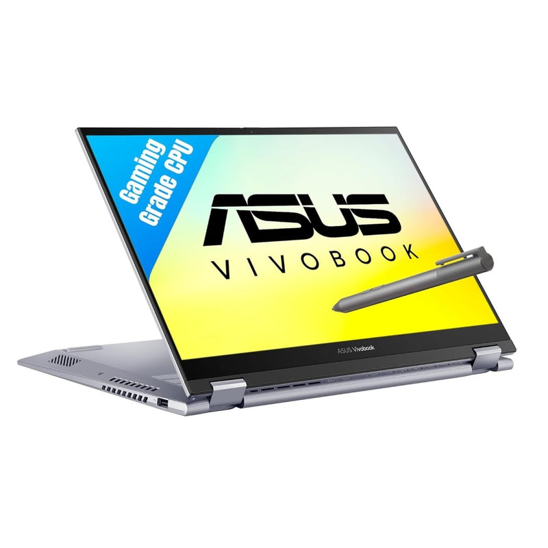 ASUS VIVOBOOK S 14 FLIP (2022), 14 - INCH (35.56 CMS) FHD+ 16:10 TOUCH, AMD RYZEN 7 5800HS, 2 - IN - 1 LAPTOP (16GB/512GB SSD/INTEGRATED GRAPHICS/WINDOWS 11/OFFICE 2021/SILVER/1.5 KG), TN3402QA - LZ741WS - SWIFT PERIPHERALS90NB0WT2-M00AM0