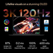 ASUS VIVOBOOK S 14 OLED, 3K OLED 16:10, 120HZ 400 NITS, AMD RYZEN AI 9 HX 370 PROCESSOR 2.0GHZ, BUILT - IN AI (24GB RAM/512GB SSD/WINDOWS 11/OFFICE 2021/NEUTRAL BLACK/1.3 KG), M5406WA - PP961WS - SWIFT PERIPHERALS90NB14P3-M00080