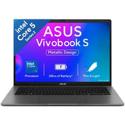 ASUS VIVOBOOK S 14 S3407VA - LY080WS [CORE5 - 210H/16GB/512GB SSD/WIN11 HOME+MS24/14.0"/INTEGRATED GRAPHICS/1 YEAR(S)/GREY] - SWIFT PERIPHERALS1096068