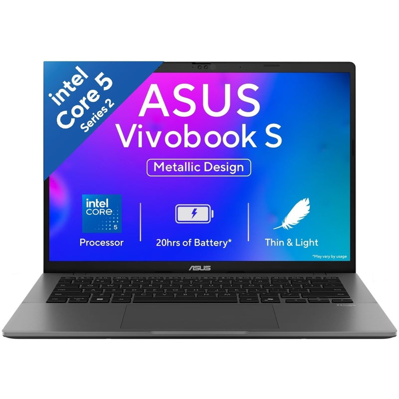 ASUS VIVOBOOK S 14 S3407VA - LY080WS [CORE5 - 210H/16GB/512GB SSD/WIN11 HOME+MS24/14.0"/INTEGRATED GRAPHICS/1 YEAR(S)/GREY] - SWIFT PERIPHERALS1096068