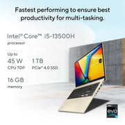 ASUS VIVOBOOK S 15 OLED (2023), INTEL CORE EVO I5 - 13500H 13TH GEN, 15.6" (39.62 CM) 2.8K 120HZ OLED, THIN & LIGHT LAPTOP (16GB/1TB SSD/IRIS XE/WIN 11/OFFICE 2021/75WHR/WHITE/1.7 KG), S5504VA - MA554WS - SWIFT PERIPHERALS90NB0ZK4-M00890