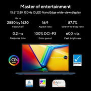 ASUS VIVOBOOK S 15 OLED INTEL CORE I5 - 13500H EVO / 16GB LPDDR5 / 512GB PCIE 4.0 SSD / 15.6 - INCH / 2.8K (2880 X 1620) OLED 16:9 /SOLAR BLUE / FINGERPRINT / BACKLIT KB / WIN 11 HOME / MS OFFICE LAPTOP S5504VA - MA541WS - SWIFT PERIPHERALS1086606
