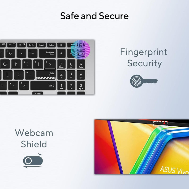 ASUS VIVOBOOK S 15 OLED INTEL CORE I9 - 13900H EVO / 16GB LPDDR5 / 1TB GB PCIE 4.0 SSD / 15.6 - INCH / 2.8K (2880 X 1620) OLED 16:9 /COOL SILVER / FINGERPRINT / BACKLIT KB / WIN 11 HOME / MS OFFICE LAPTOP S5504VA - MA953WS - SWIFT PERIPHERALS90NB0ZK3-M00820