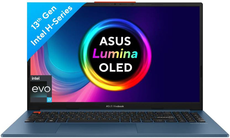 ASUS VIVOBOOK S 15 OLED INTEL EVO H - SERIES INTEL CORE I7 13TH GEN 13700H - (16 GB/512 GB SSD/WINDOWS 11 HOME) S5504VA - MA741WS THIN AND LIGHT LAPTOP (15.6 INCH, SOLAR BLUE, 1.70 KG, WITH MS OFFICE) - SWIFT PERIPHERALS90NB0ZK1-M00800