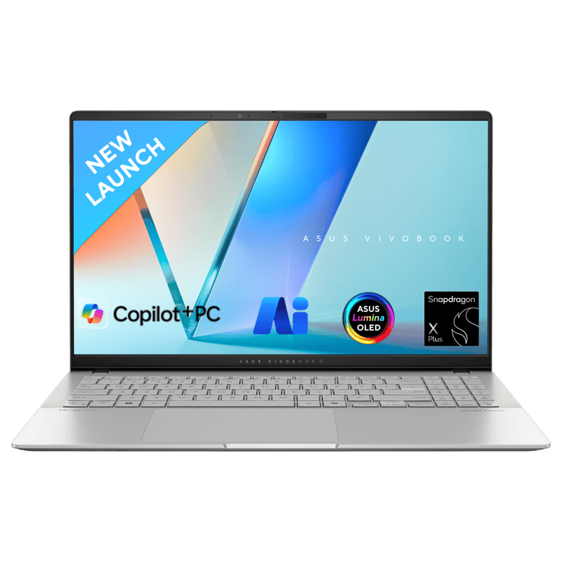 ASUS VIVOBOOK S 15 OLED, QUALCOMM AI POWERED LAPTOP,SNAPDRAGON X PLUS X1P 42 100(16GB/1TB/QUALCOMM ADRENO GPU/15.6 INCH 3K/WINDOWS 11 HOME)S5507QA - MA551WS - SWIFT PERIPHERALSS5507QA-MA551WS