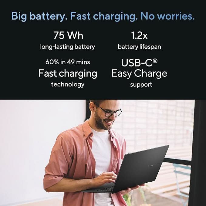 ASUS VIVOBOOK S 16 OLED, AI POWERED LAPTOP, INTEL EVO CORE ULTRA 5 125H (16GB/1TB/INTEL ARC GRPH/40.64 CMS (16) 3.2K/WIN 11 HM) S5606MA - MX552WS - SWIFT PERIPHERALS90NB12E3-M000Z0