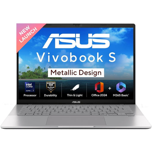 ASUS VIVOBOOK S14 S3407CA - LY084WS [ULTRA7 - 225H/16GB/512GB SSD/WIN11 HOME+MS24/14.0"/INTEGRATED GRAPHICS/1 YEAR(S)/SILVER] - SWIFT PERIPHERALS1094980