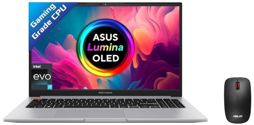ASUS VIVOBOOK S15 OLED 2022, 15.6 INCH 39.62 CM FHD OLED, INTEL CORE EVO I7 - 12700H 12TH GEN, (16GB RAM/512GB SSD), K3502ZA - L701WS + WT300 MOUSE (BLACK) - SWIFT PERIPHERALS90NB0WK1-M00410