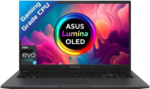 ASUS VIVOBOOK S15 OLED INTEL EVO H SERIES INTEL CORE I7 12TH GEN 12700H - (16 GB/512 GB SSD/WINDOWS 11 HOME) K3502ZA - L702WS THIN AND LIGHT LAPTOP (15.6 INCH, INDIE BLACK, 1.80 KG, WITH MS OFFICE) - SWIFT PERIPHERALS90NB0WK2-M00420