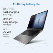 ASUS VIVOBOOKFLIP OLED TP3407SA - QL025WS [ULTRA7 - 256V 14TH GEN/16GB/512GB SSD/WIN11 HOME+MSO/14.0 INCH TOUCH/INTEGRATED GRAPHICS /1 YEAR(S)/GREY] - SWIFT PERIPHERALS1092340