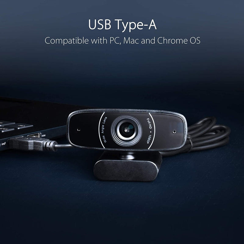 ASUS Webcam C3 1080P HD Web Camera with Built - in Mic and 360° Rotation - SWIFT PERIPHERALSC3