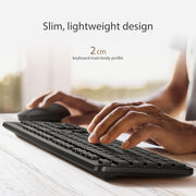 ASUS WIRELESS KEYBOARD AND SILENT OPTICAL MOUSE SET CW100 (BLACK) - SWIFT PERIPHERALS1086583