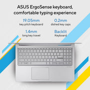 ASUS X1504VA - NJ322WS [CI3 - 1315U 13TH GEN/8GB DDR4/512GB SSD/WIN 11 HOME +MSO/15.6 INCH/INTEGRATED GRAPHICS /1 YEAR(S)/SILVER] - SWIFT PERIPHERALS1085028