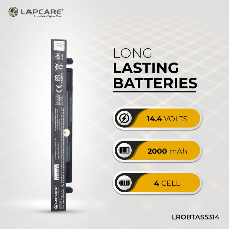 Asus X550 Compatible Laptop Battery 31.68Whr 2200mAh 14.4V 4 Cell - SWIFT PERIPHERALSLROBTAS5314