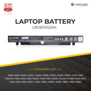 Asus X550 Compatible Laptop Battery 31.68Whr 2200mAh 14.4V 4 Cell - SWIFT PERIPHERALSLROBTAS5314
