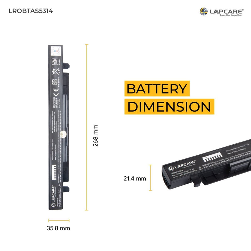 Asus X550 Compatible Laptop Battery 31.68Whr 2200mAh 14.4V 4 Cell - SWIFT PERIPHERALSLROBTAS5314