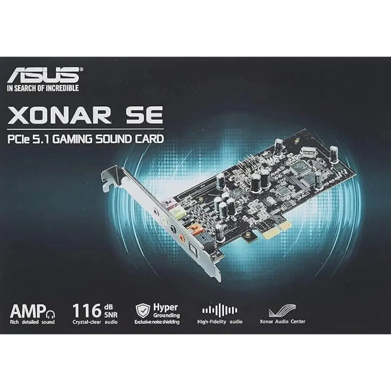 ASUS Xonar SE PCIe 5.1 Channel Gaming Sound Card 192kHz/24 - bit Hi - Res Audio - SWIFT PERIPHERALSXonar-SE