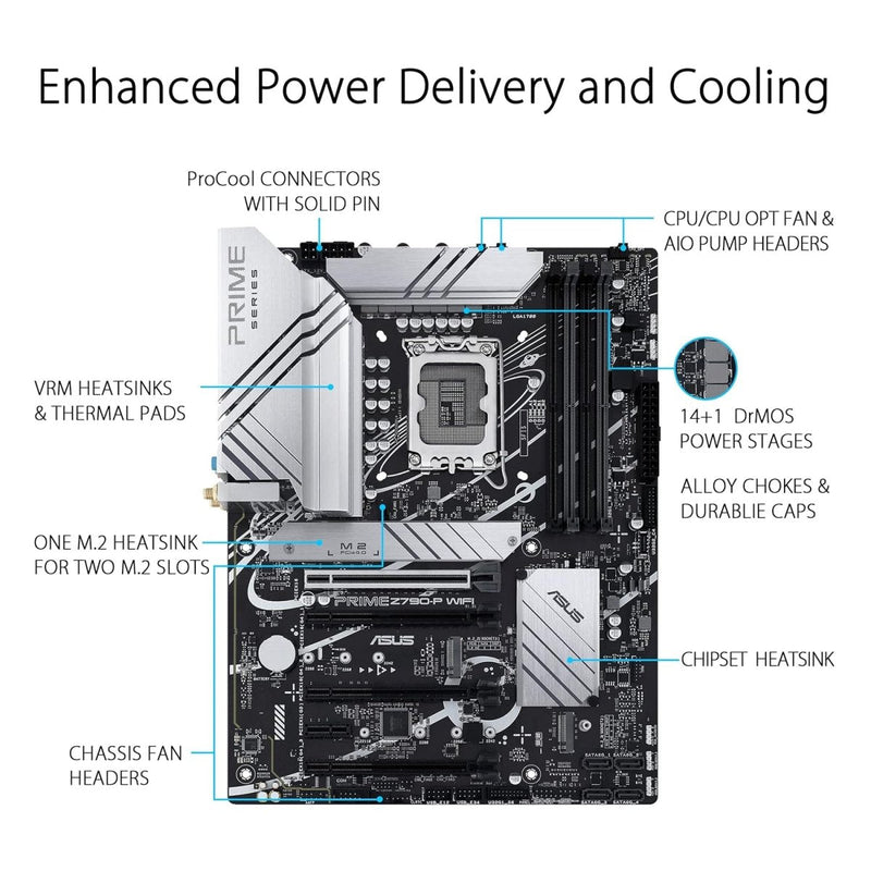 ASUS Z790 - P PRIME CSM DDR5 INTEL LGA1700 MOTHERBOARD - SWIFT PERIPHERALS1083175