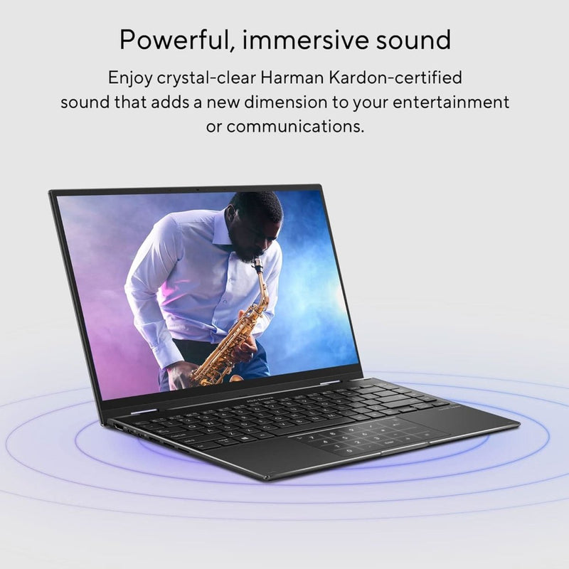 ASUS ZENBOOK 14 FLIP OLED (2022), 14 - INCH (35.56 CM) 2.8K OLED TOUCH 90HZ, AMD RYZEN 7 5800H, 2 - IN1 LAPTOP (16GB/1TB SSD/OFFICE 2021/WINDOWS 11/INTEGRATED GRAPHICS/BLACK/1.4 KG), UN5401QA - KN701WS - SWIFT PERIPHERALS90NB0V31-M003A0
