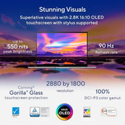 ASUS ZENBOOK 14 FLIP OLED (2023), INTEL CORE EVO I7 - 1360P 13TH GEN, 14 INCH (35.56 CM) 2.8K 90HZ OLED, (16GB RAM & 1TB SSD), UP3404VA - KN753WS MARSHMALLOW MD100 MOUSE (GRAY) - SWIFT PERIPHERALS90NB10E3-M001J0