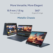 ASUS ZENBOOK 14 FLIP OLED (2023), INTEL CORE I5 - 1340P 13TH GEN, 14 INCH (35.56 CM) 2.8K 90HZ OLED, THIN & LIGHT LAPTOP (16GB/512GB SSD/IRIS XE/WIN 11/OFFICE 2021/75W BATTERY/BLUE/1.5 KG), UP3404VA - KN542WS - SWIFT PERIPHERALS90NB10E2-M001E0