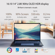 ASUS ZENBOOK 14 OLED INTEL EVO P SERIES INTEL CORE I5 12TH GEN 1240P - (16 GB/512 GB SSD/WINDOWS 11 HOME) UX3402ZA - KM531WS THIN AND LIGHT LAPTOP (14 INCH, PONDER BLUE, 1.39 KG, WITH MS OFFICE) - SWIFT PERIPHERALS90NB0WC1-M00360