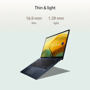 ASUS ZENBOOK 14 OLED INTEL EVO P - SERIES INTEL CORE I7 12TH GEN 1260P - (16 GB/512 GB SSD/WINDOWS 11 HOME) UX3402ZA - KM731WS THIN AND LIGHT LAPTOP (14 INCH, PONDER BLUE, 1.39 KG, WITH MS OFFICE) - SWIFT PERIPHERALS90NB0WC1-M00370