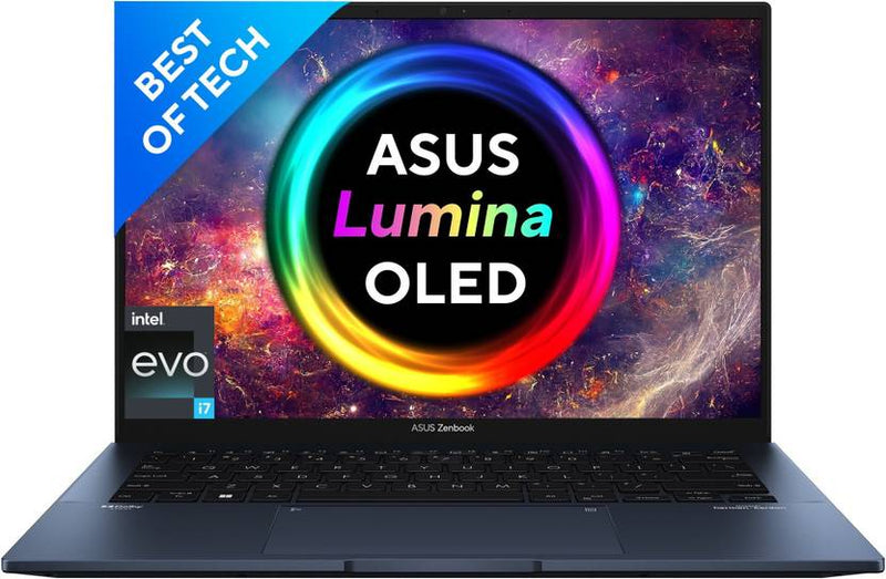 ASUS ZENBOOK 14 OLED INTEL EVO P - SERIES INTEL CORE I7 12TH GEN 1260P - (16 GB/512 GB SSD/WINDOWS 11 HOME) UX3402ZA - KM731WS THIN AND LIGHT LAPTOP (14 INCH, PONDER BLUE, 1.39 KG, WITH MS OFFICE) - SWIFT PERIPHERALS90NB0WC1-M00370
