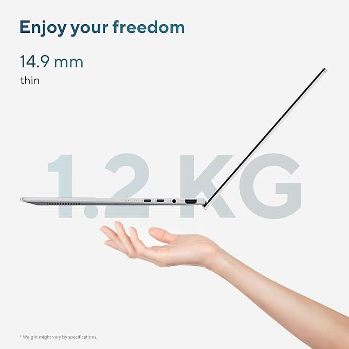 ASUS ZENBOOK 14 OLED, LIGHT WEIGHT LAPTOP, AI - POWERED INTEL EVO CORE ULTRA 7 155H (16GB/1TB/INTEL ARC GRPH/35.56 CM (14) 3K/WINDOWS 11 HOME) UX3405MA - PZ751WS - SWIFT PERIPHERALS90NB11R4-M00540