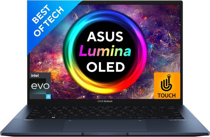 ASUS ZENBOOK 14 OLED TOUCH INTEL EVO P - SERIES INTEL CORE I5 12TH GEN 1240P - (16 GB/512 GB SSD/WINDOWS 11 HOME) UX3402ZA - KN531WS THIN AND LIGHT LAPTOP (14 INCH, PONDER BLUE, 1.39 KG, WITH MS OFFICE) - SWIFT PERIPHERALS90NB0WC3-M013Y0