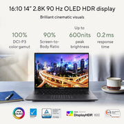 ASUS ZENBOOK 14 OLED UM3402YA - KM541WS [R5 - 7530U RYZEN/16GB DDR4/512GB SSD/NO DVD/WIN11 HOME+MSO/14.0 INCH/INTEGRATED GRAPHICS/1 YEAR/BLACK] - SWIFT PERIPHERALS1084632
