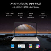 ASUS ZENBOOK 14X OLED SPACE EDITION, 14 INCH(35.56 CMS)2.8K OLED 16:10 90HZ TOUCH, INTEL CORE I7 - 12700H 12TH GEN, THIN & LIGHT LAPTOP(16GB/1TB SSD/WINDOWS 11/OFFICE 2021/TITANIUM/1.4 KG)UX5401ZAS - KN711WS - SWIFT PERIPHERALS90NB0WV7-M00090