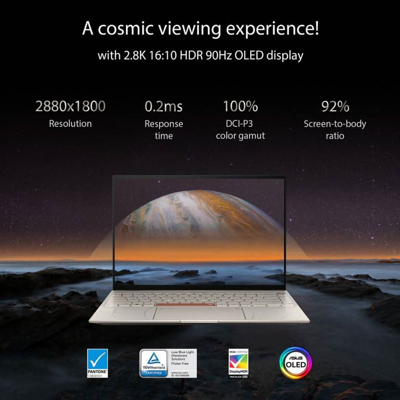 ASUS ZENBOOK 14X OLED SPACE EDITION TOUCHSCREEN INTEL H - SERIES INTEL CORE I5 12TH GEN 12500H - (16 GB/512 GB SSD/WINDOWS 11 HOME) UX5401ZAS - KN521WS THIN AND LIGHT LAPTOP (14 INCH, TITANIUM, 1.40 KG, WITH MS OFFICE) - SWIFT PERIPHERALS90NB0WV7-M000A0