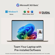 ASUS ZENBOOK A14, SNAPDRAGON X ELITE PROCESSOR,(QUALCOMM ADRENO IGPU/16GB RAM/512GB SSD/WINDOWS 11 HOME/MS OFFICE 365 BASIC (1YEAR)*/14 INCH FHD+ OLED/AI PC/ZABRISKIE BEIGE/0.98 KG), UX3407RA - QD054WS - SWIFT PERIPHERALS90NB16G1-M004W0