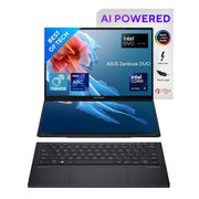 ASUS ZENBOOK DUO OLED (2024), 14" (35.56CM) FHD OLED TOUCH DISPLAY, INTEL CORE ULTRA 9 185H, BUILT - IN AI, DUAL SCREEN LAPTOP (32GB/1TB SSD/INTEL ARC GRAPHICS/WIN11/GRAY/1.65 KG), UX8406MA - QL961WS - SWIFT PERIPHERALS90NB12U1-M00HK0
