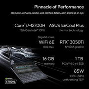 ASUS ZENBOOK PRO 14 DUO OLED (2022) DUAL SCREEN, 14.5" (32.35 CM) 120HZ TOUCH, CREATOR/GAMING LAPTOP, INTEL EVO CORE I9 12TH GEN, (32GB/1TB SSD/4GB RTX 3050 TI/WIN11/BLACK/1.75 KG) UX8402ZE - LM921WS - SWIFT PERIPHERALS90NB0X82-M002N0