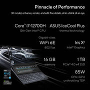 ASUS ZENBOOK PRO 14 DUO OLED WITH DUAL SCREEN TOUCH PANEL INTEL CORE I7 12TH GEN 12700H - (16 GB/1 TB SSD/WINDOWS 11 HOME/INTEL INTEGRATED IRIS XE) UX8402ZA - LM711WS - SWIFT PERIPHERALS90NB0X72-M002P0