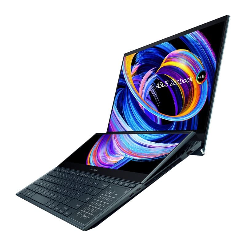 ASUS ZENBOOK PRO DUO 15 OLED (UX582ZM - H901WS), 12TH GEN INTEL, 15.6 DISPLAY, INTEL CORE I9 - 11900H, 32GB RAM, 1TB SSD, GEFORCE RTX 3060, WINDOWS 11 PRO. - SWIFT PERIPHERALS90NB0VR1-M00170