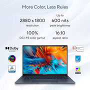 ASUS ZENBOOK S 13 OLED (2024), 13 INCH (33.78CM) 3K OLED 16: 10, INTEL CORE ULTRA 7 155U, BUILT - IN AI, THIN & LIGHT LAPTOP (16GB/1TB SSD/WIN11/OFFICE 2021/PONDER BLUE/1 KG), UX5304MA - NQ751WS - SWIFT PERIPHERALS90NB12V3-M002Z0