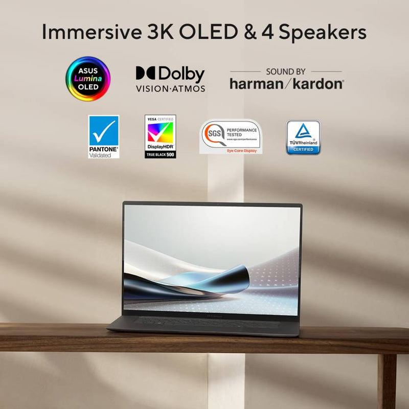 ASUS ZENBOOK S 14 OLED (2024) - NEXT - GEN AI PC, WITH TOUCHSCREEN, INTEL CORE ULTRA 7 - (32 GB/1 TB SSD/WINDOWS 11 HOME) UX5406SA - PZ7761WS | UX5406SA - PZ357WS THIN AND LIGHT LAPTOP (14 INCH, ZUMAIA GRAY, 1.20 KG, WITH MS OFFICE) - SWIFT PERIPHERALSUX5406SA-PZ7761WS