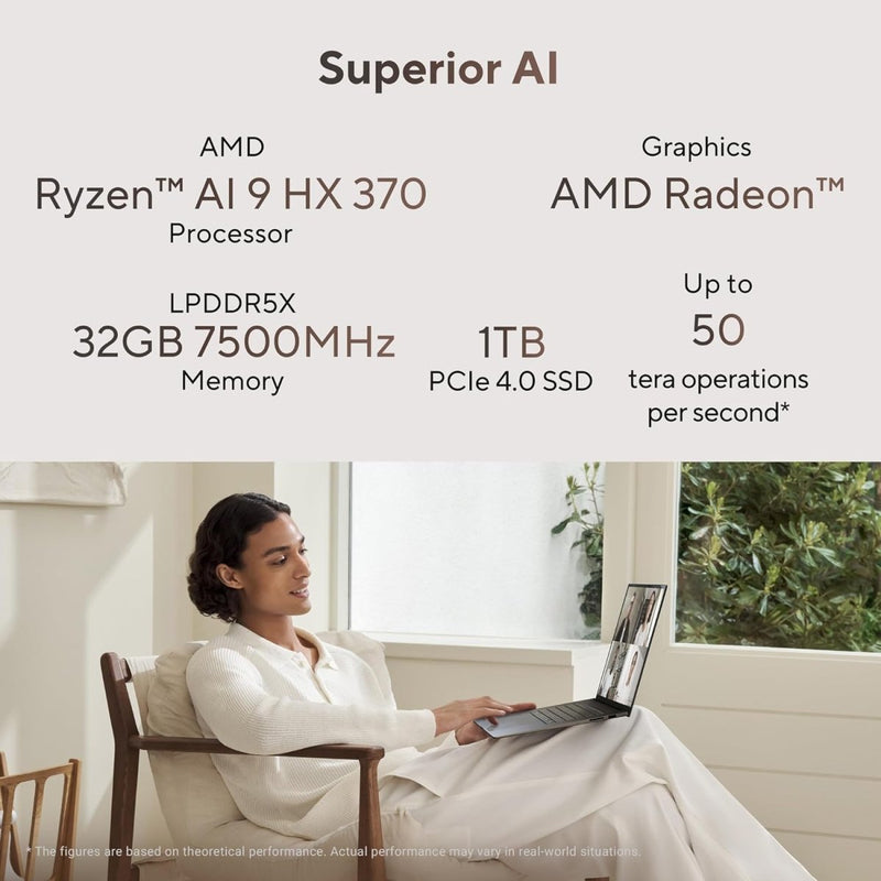 ASUS ZENBOOK S 16, 16" 3K OLED TOUCH SCREEN,AMD RYZEN AI 9 HX 370,COPILOT+ PC (32GB RAM/1 TB SSD/RADEON 890M IGPU/M365 BASIC (1YEAR)*/WINDOWS 11/OFFICE 2024/ZUMAIA GRAY/1.2 KG),UM5606WA - RJ3310WS - SWIFT PERIPHERALS1092514