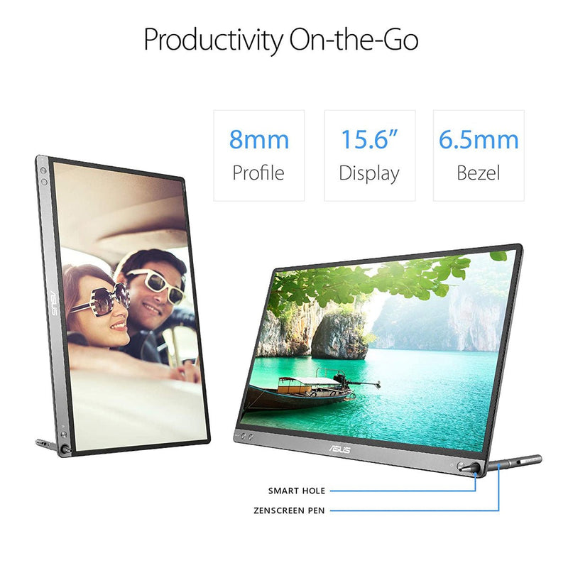 ASUS ZenScreen GO MB16AP 15.6 - inch Full HD IPS USB - C Portable Monitor with ZenScreen Pen - SWIFT PERIPHERALSMB16AP